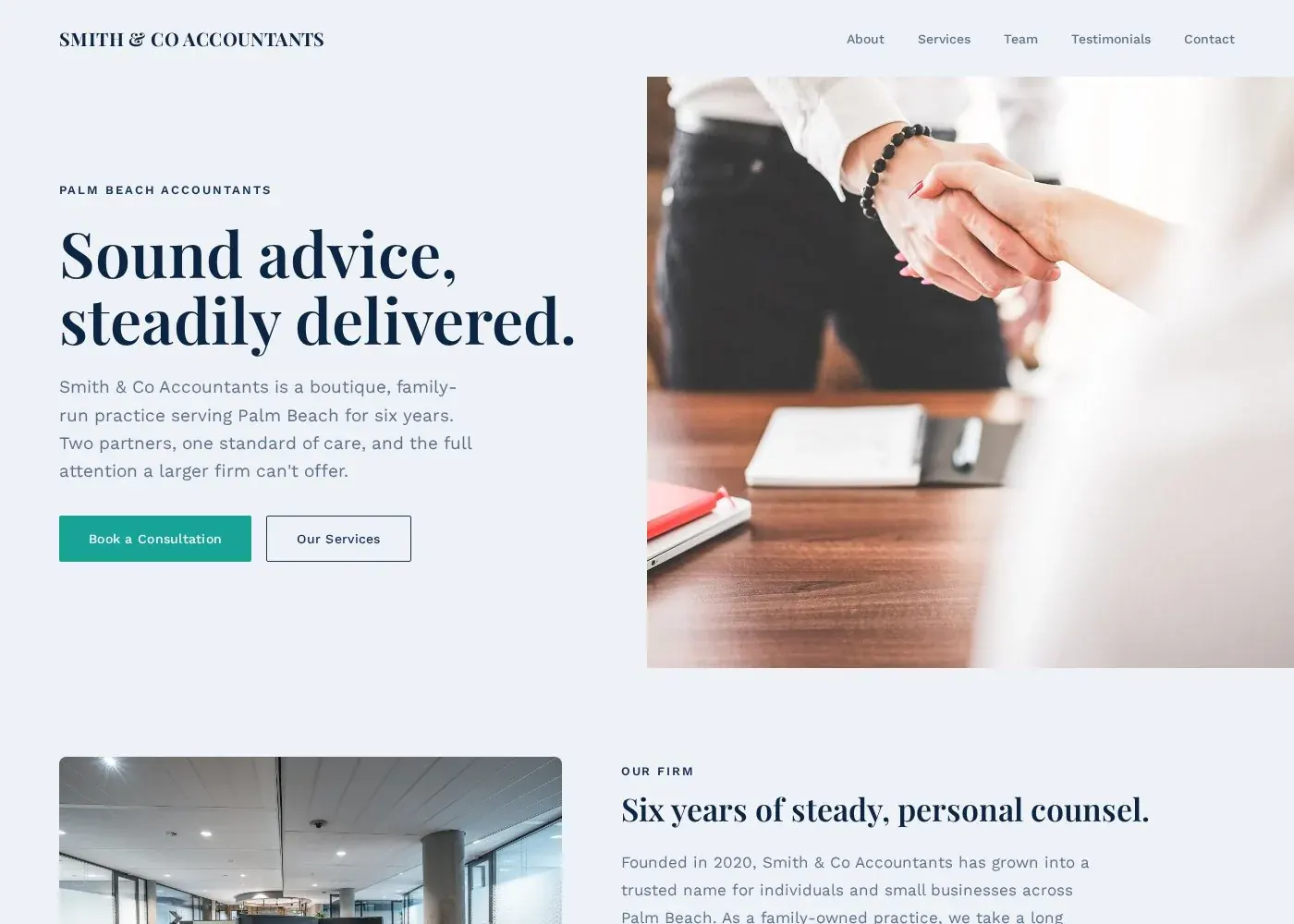 Smith & Co Accountants accountants design example