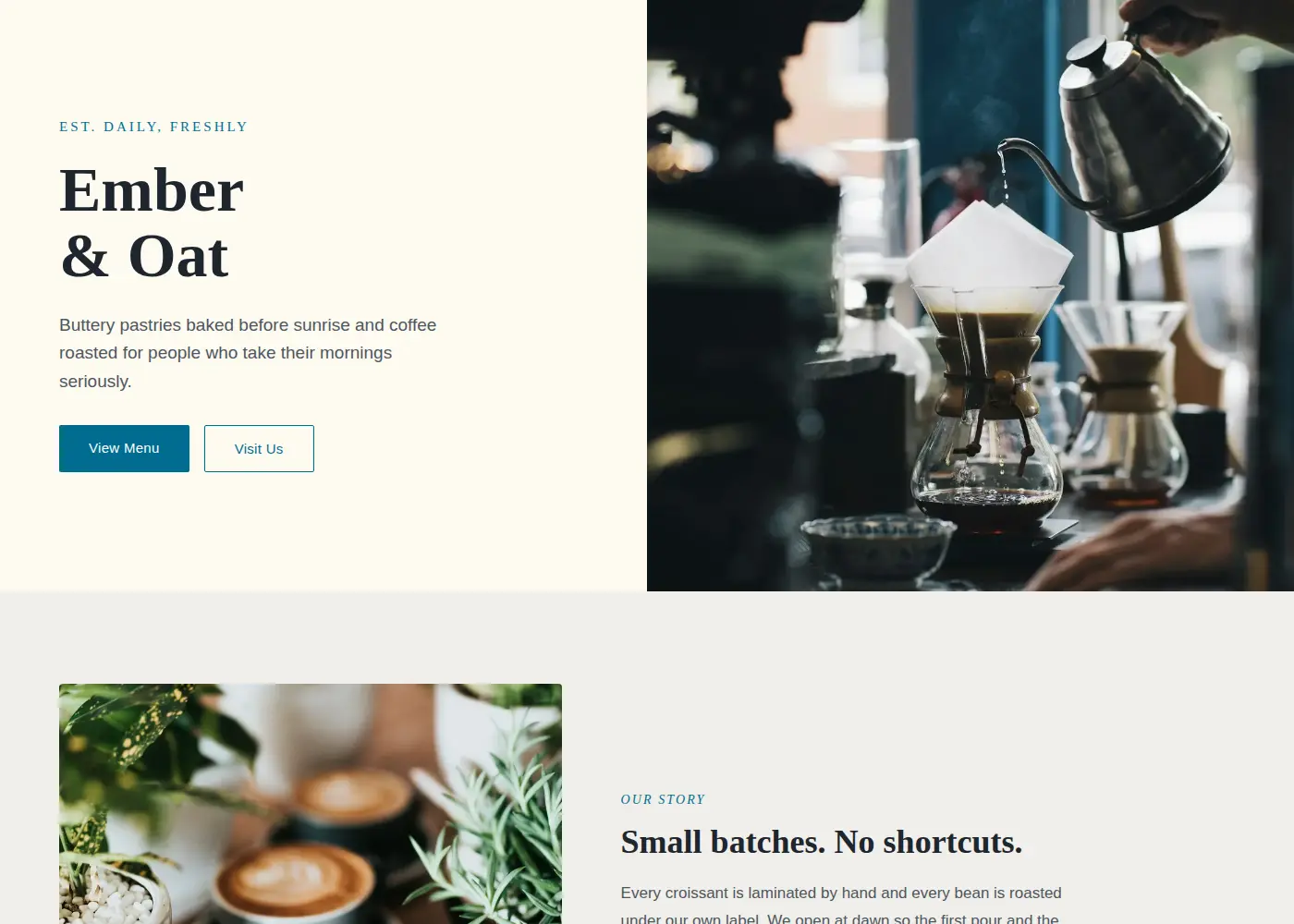 Warm Classic cafe design example