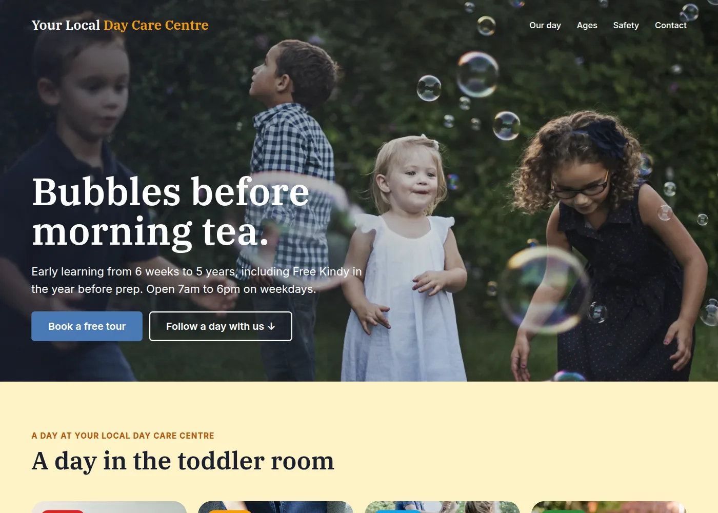 Your Local Day Care Centre: A Day at Day Care day care centre design example
