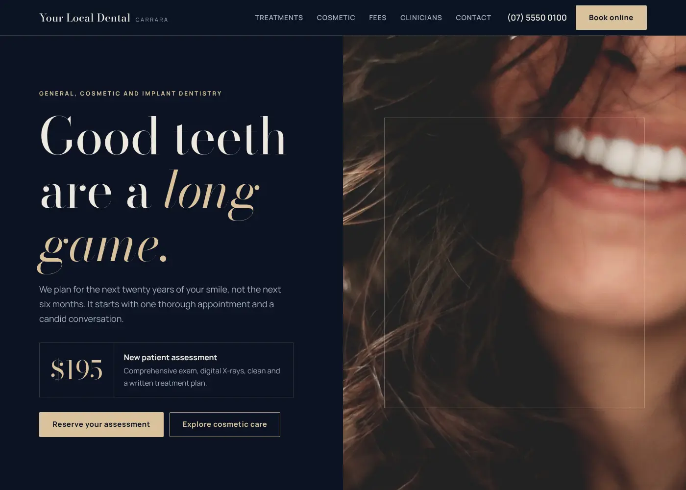 Modern Premium dental practice design example