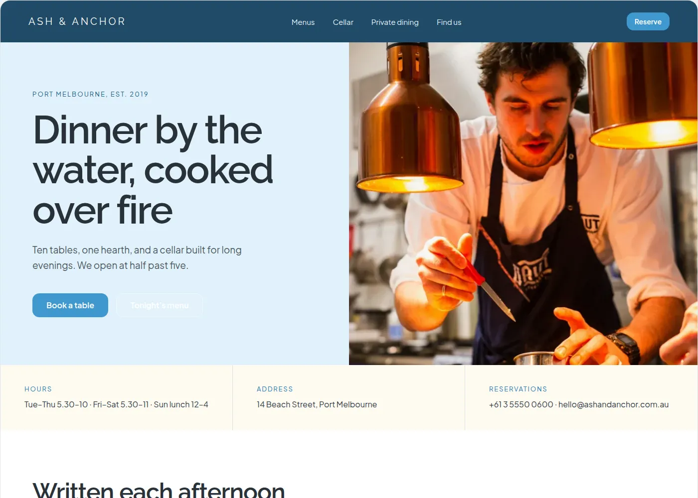 Ash & Anchor: Sky Block restaurant design example